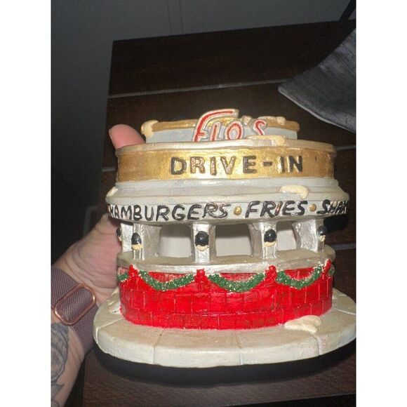 RARE California Creations Ceramic Christmas Village “Flos Drive-In” - Picture 11 of 15